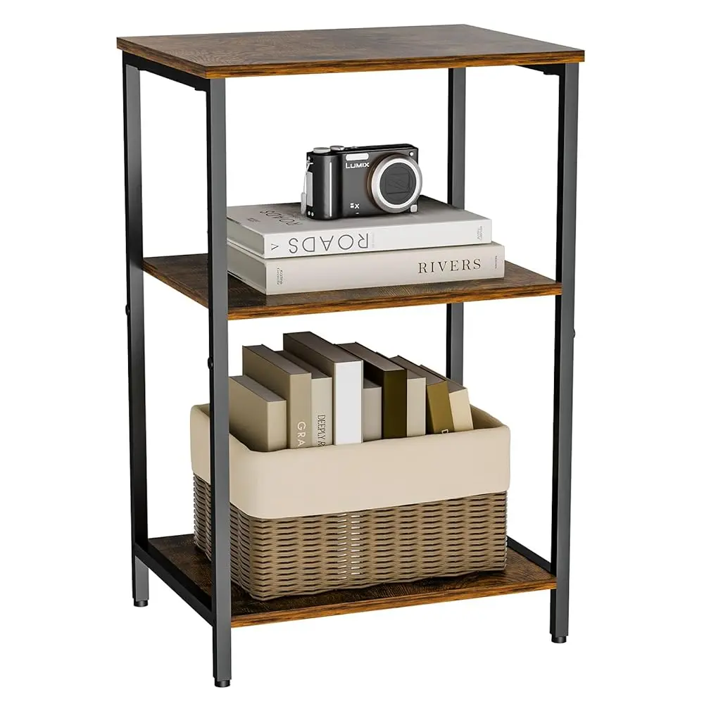 

Side Table, Small End Table Record Player Stand With Storage, Vinyl Record Storage Night Stand For Living Room,