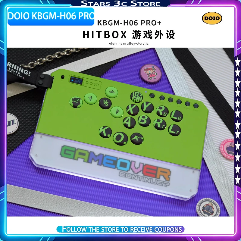 

DOIO KBGM-H06 PRO+ Aluminum Alloy Keyboard Upgradeable Wireless Gaming Peripherals for PS5 Switch Steam NS2