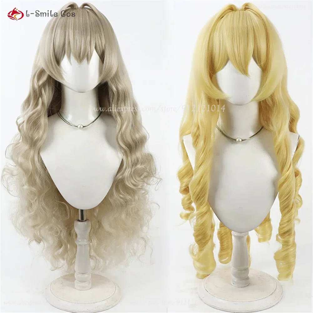 

2 Styles NIKKE Crown Cosplay Wig 80cm Linen/Gold Cruly Wigs For Woman Cosplay Anime Heat Resistant Synthetic Hair Halloween