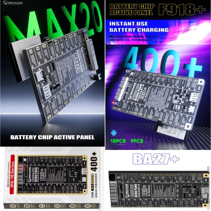 

Плата для ремонта аккумулятора Mechanic MAX20 BA27 + 14 + 6 стоек, активация в один клик с быстрой зарядкой F918 + для устройств iOS/Android ‌