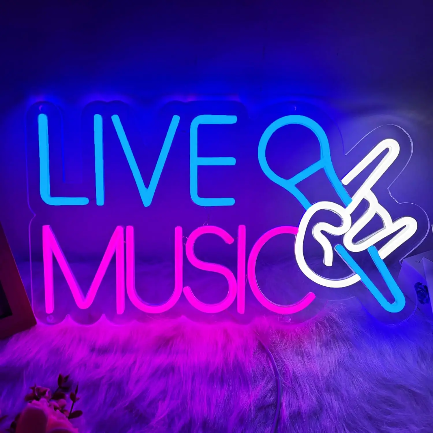 

Live Music Neon Sign USB Powered Dimmable LED Neon Light for Bedroom Living Room Bar Music Studio Party Decor Personzalized Gift