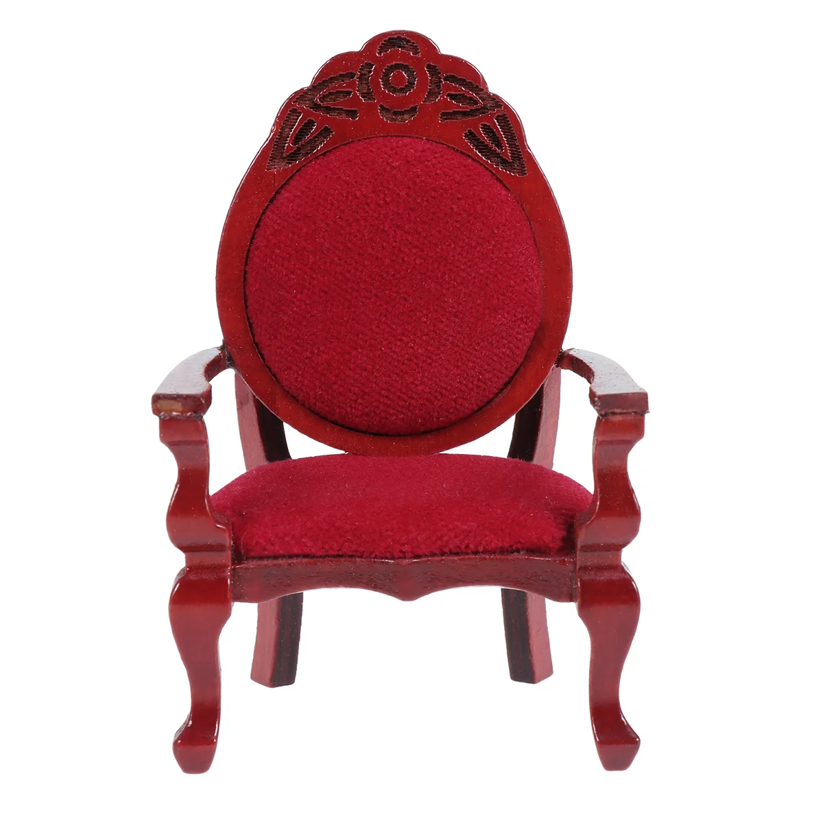 

Mini Carved Rosewood Chair Handcrafted Wooden Lightweight Kids Room Decor Creative Home Ornament Miniature House Furniture For