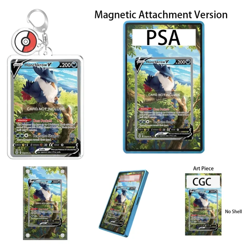 Art Display for Pokemon Astral Radiance Honchkrow V Anime Expand Art Fans Gift Recyclable Acrylic Case Protective Keychain