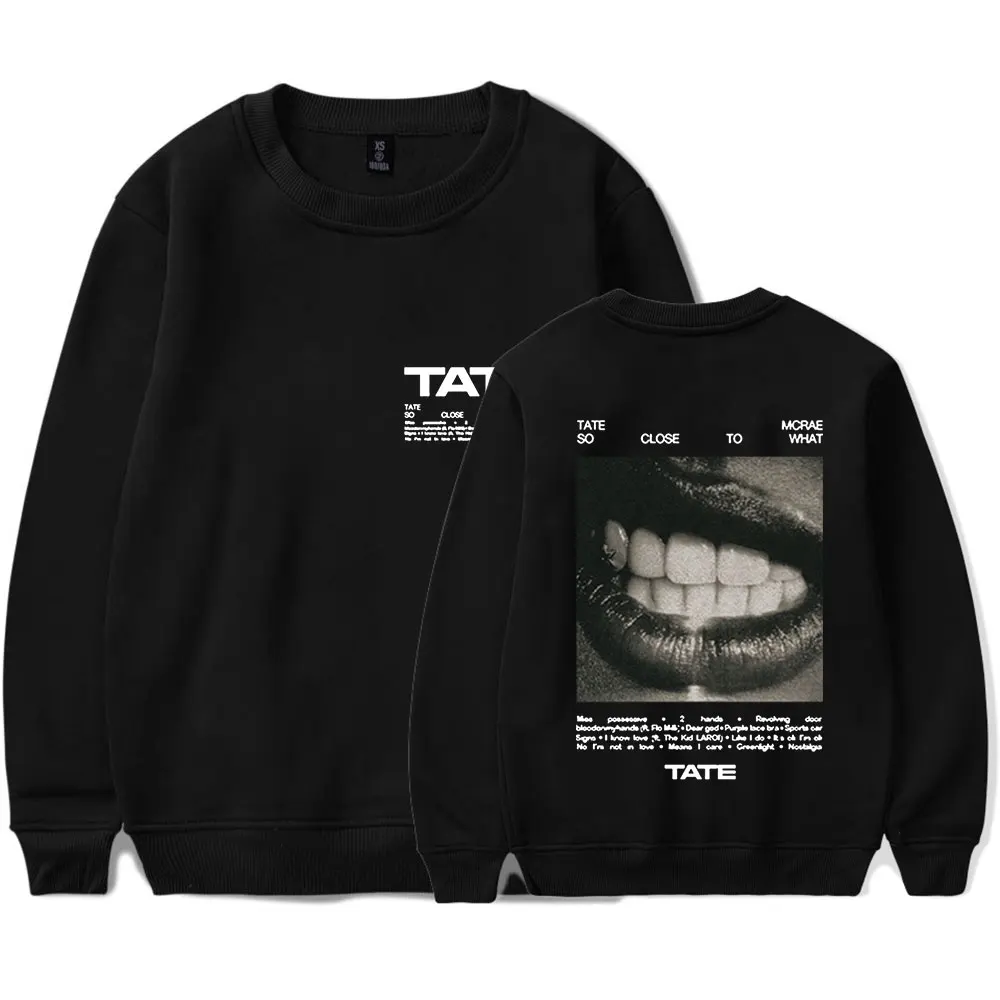 Tate McRae T8 Lips Crewneck Sweatshirts Miss Possessive Tour Merch Cosplay Women Men Fashion Long Sleeve Tee