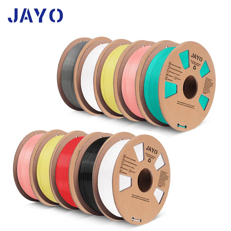 

JAYO PLA /PETG/SILK PLA/PLA Meta/PLAMatte/ PLA+Filament 1.75mm 3D Printer Filament For FDM 100$% No Bubble Mix Color