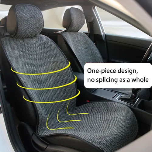Imagen 2 del producto SEAMETAL Funda de lino para asiento de coche, cojín de lino transpirable a prueba de sudor para asiento de coche con respaldo, Universal para 4 estaciones para vehículos 98%
