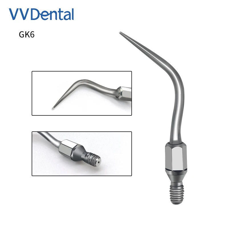 

VV Dental Air Scaler Tip GK6 Fit For Kavo Air Scaler Stainless Steel Remove Subgingival Calculus Abrasion Resistant