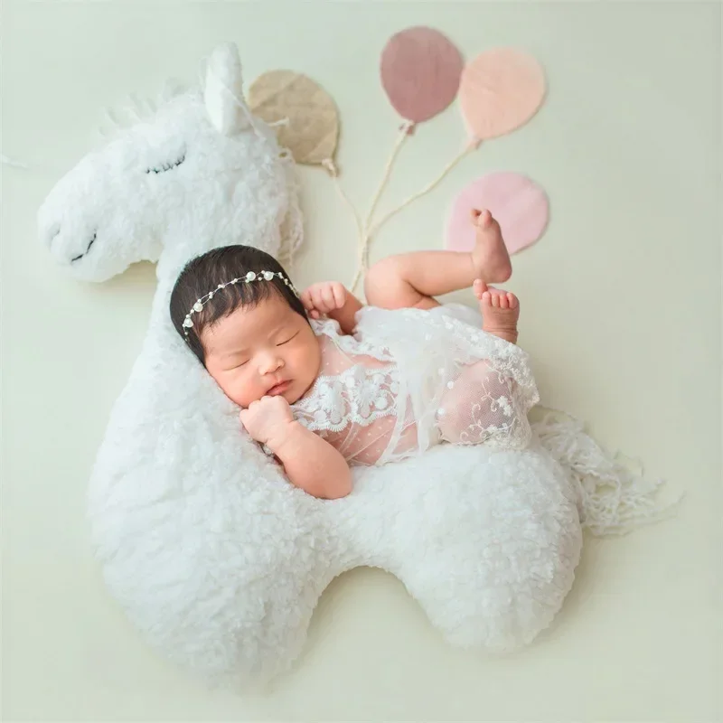 Newborn photography props studio photography full moon 100 day old baby infant and toddler auxiliary props pony ニューボーンフォト