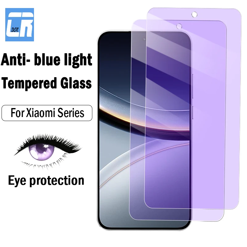 

2-4pcs Anti Blue-Ray Protective Glass for Xiaomi Poco F8 Pro F7 Ultra F6 F5 F4 F3 X7 X6 X5 X4 GT Screen Protector Tempered Glass