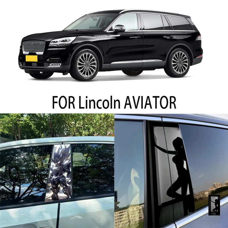 

Door Window Decoration Trims Pillar Posts Stickers Auto Styling For Lincoln AVIATOR Car accessories