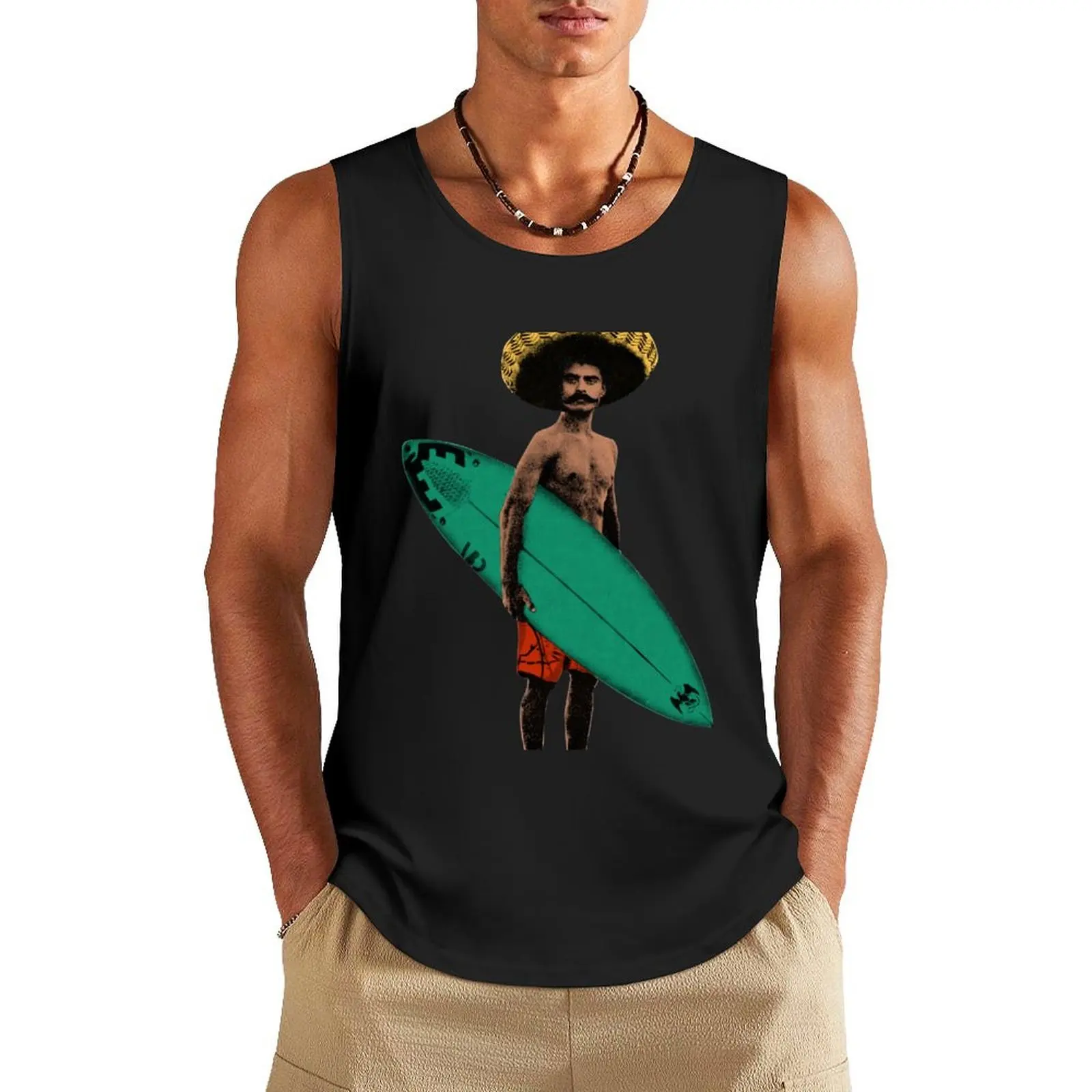 Zapata Surfer - Colorized 1 Tank Top Sleeveless men basketball clothing vest for men anime gym