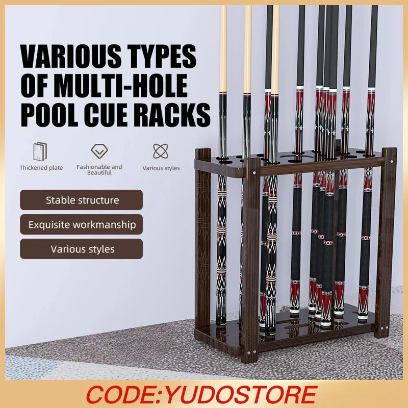 

Pool cue holder with 6/8/10/12/16/24/36 holes Square/long/triangle Professional solid wood fixing clip for Billiard accessories