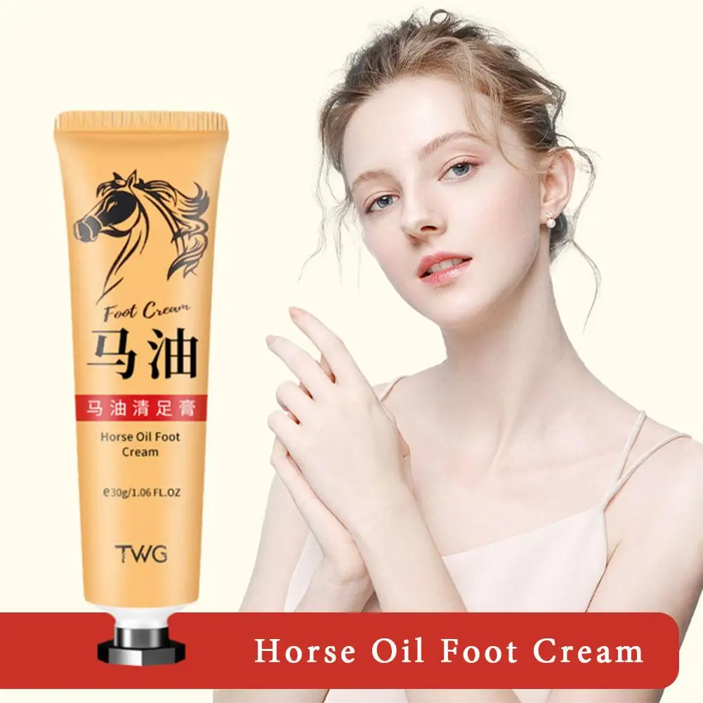 Anti Crack ครีมเท้า Heel Cracked Repair Horse Oil Removal Smooth Dead ครีมแคลลัส Care ฟุต Anti-Drying ผิว 30g W8Y1