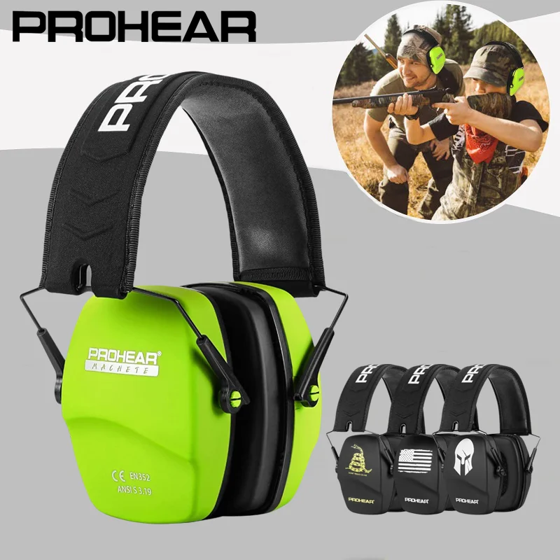 

PROHEAR Shooting Ear Protection Light Green Safety Earmuff Set Passive Noise Reduction Hearing Protector for Gun Range Hunting