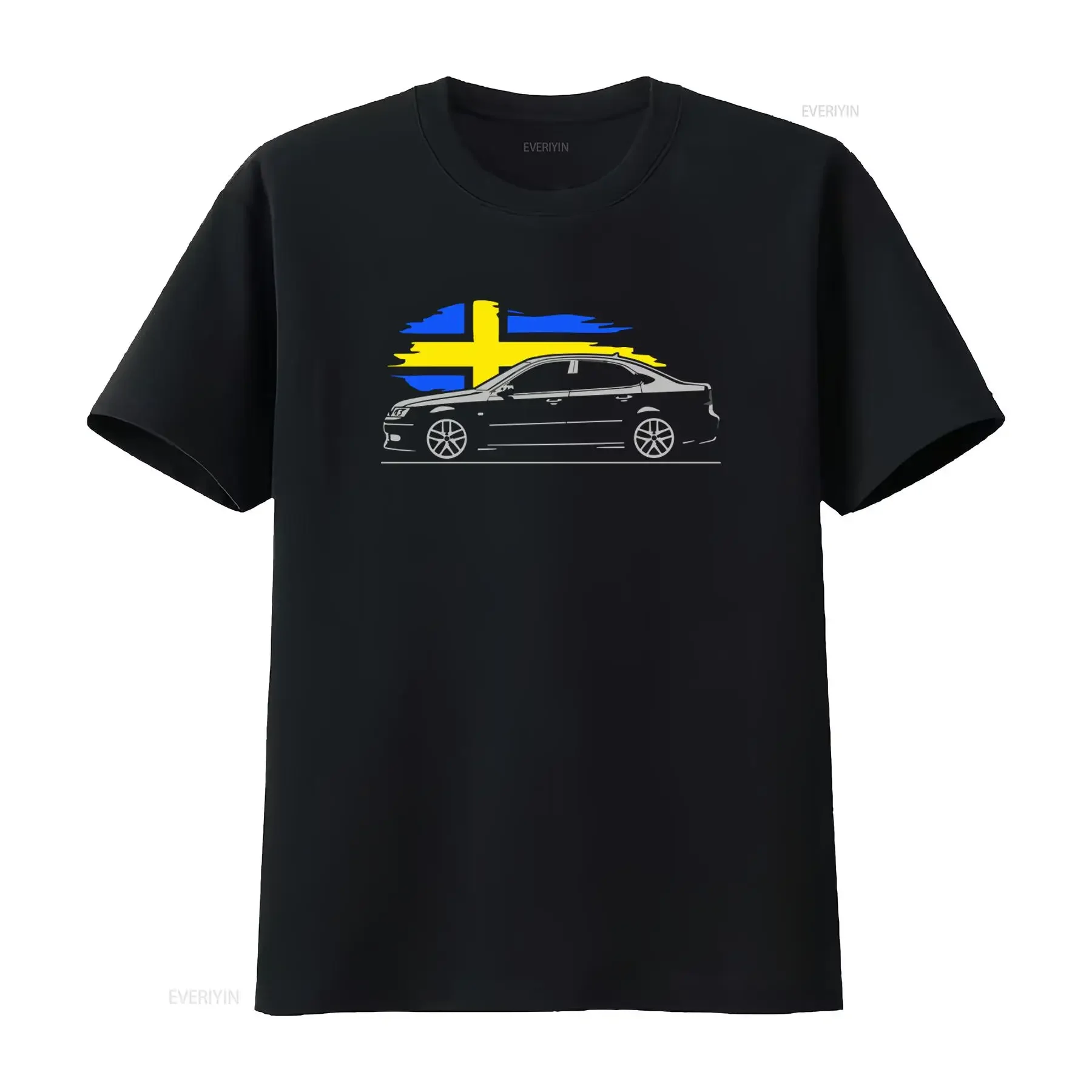 Camiseta para fanáticos de Saab 9-3 Aero Turbo 3x 1.8t 2.0 V6, diseño clásico de coche deportivo sueco, estilo vintage lavado, ligeramente streetwear