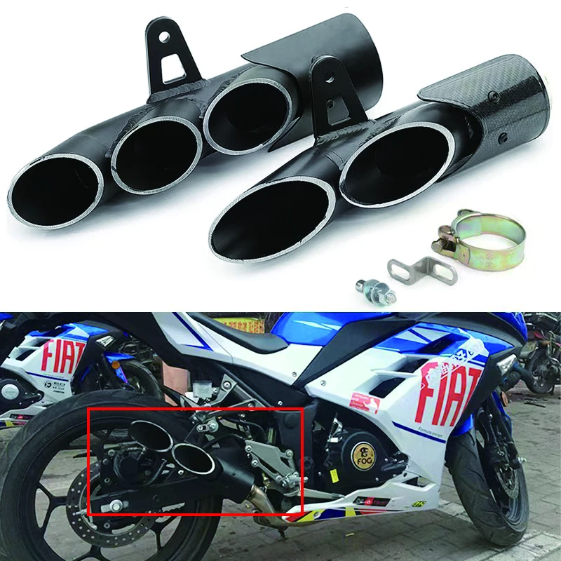 Universal 51mm Slip-on Motorcycle Pit Bike Exhaust Pipe Muffler R6 For Honda Yamaha Suzuki Kawasaki Benelli