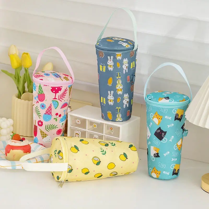 Portable Milk Tea Tote Bag Heat Preservation Bag Carrying Insulated Cup Cover Umbrella Bag Handbag Camping Drinkware Accessories image 2