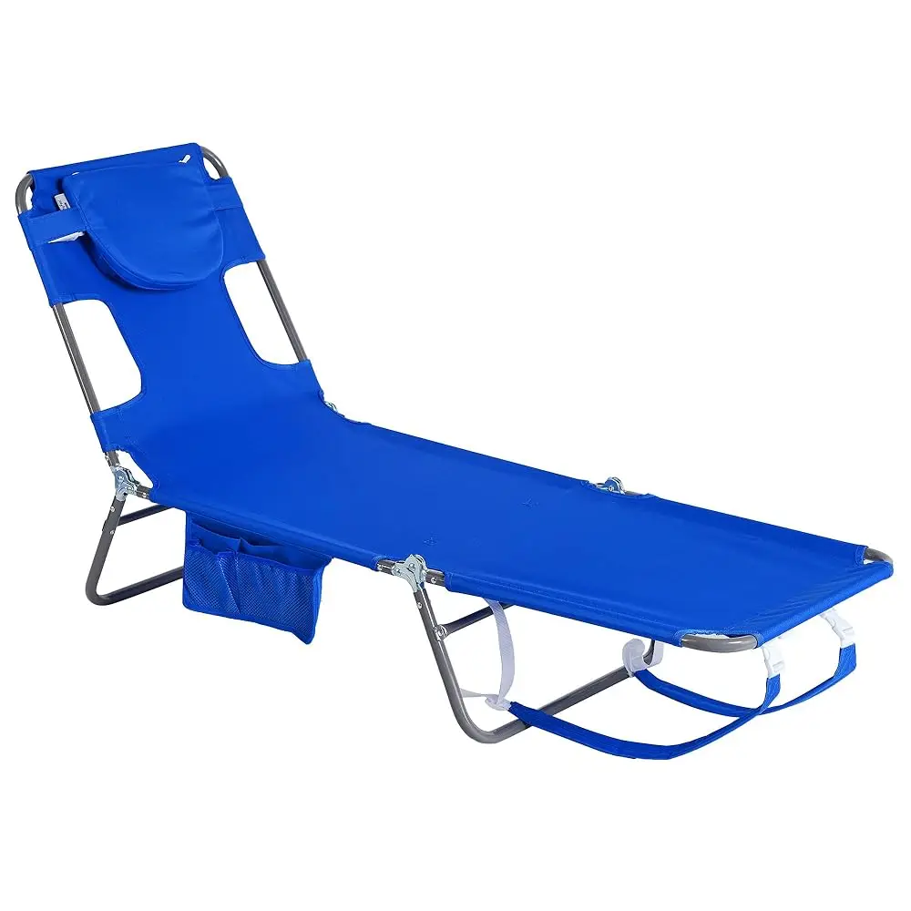 

Beach Lounge Chair, Backpa Reclining Beach Chairs Lay Flat, Sun Face Down Tanning Chair, Folding Camping Chairs Portable Camp