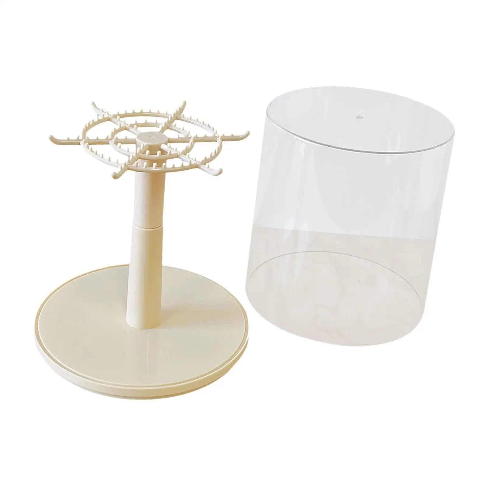 Figure Display Rotating Dustproof Showcase All Round Doll Display Stand for Keychain Mini Toy Anime Characters