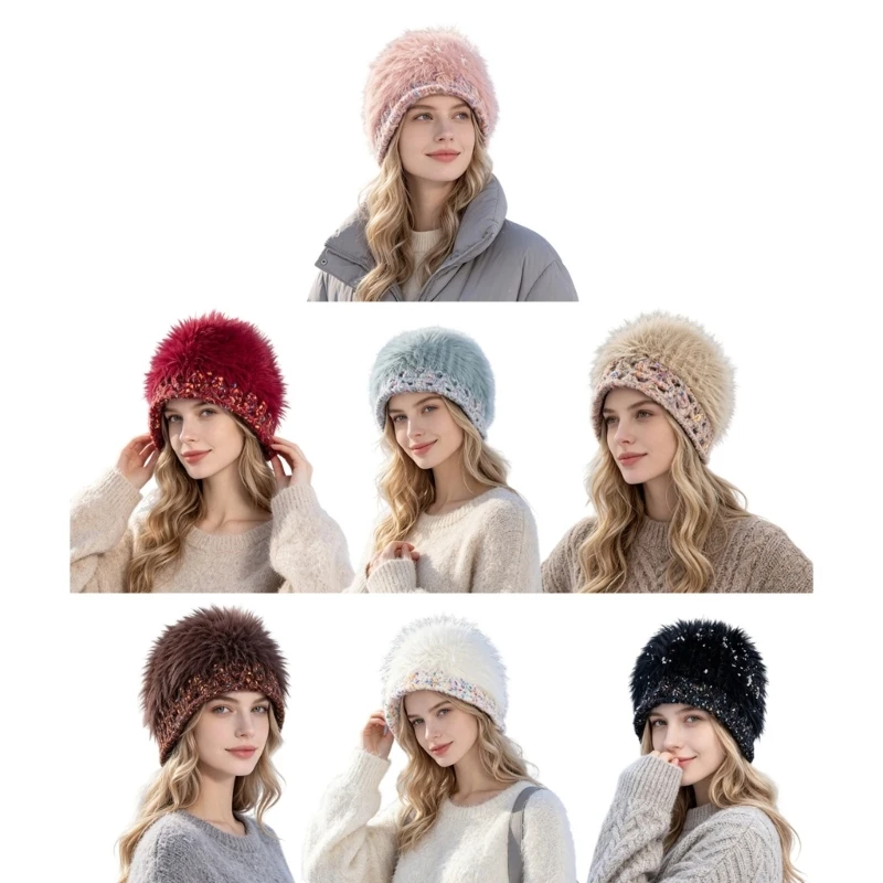 Winter Hat Bonnet Cap with Textured Lower Band, and Daily Outdoor Wear Plan for Commutes, Walks, and Travel Use 964A