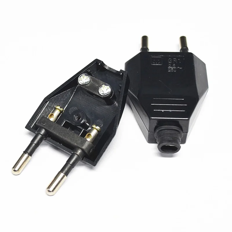 EU Plug Adapter 2.5A/16A Male Replacement Outlets  Electeical Socket Euro Connector For Power Extension Cable