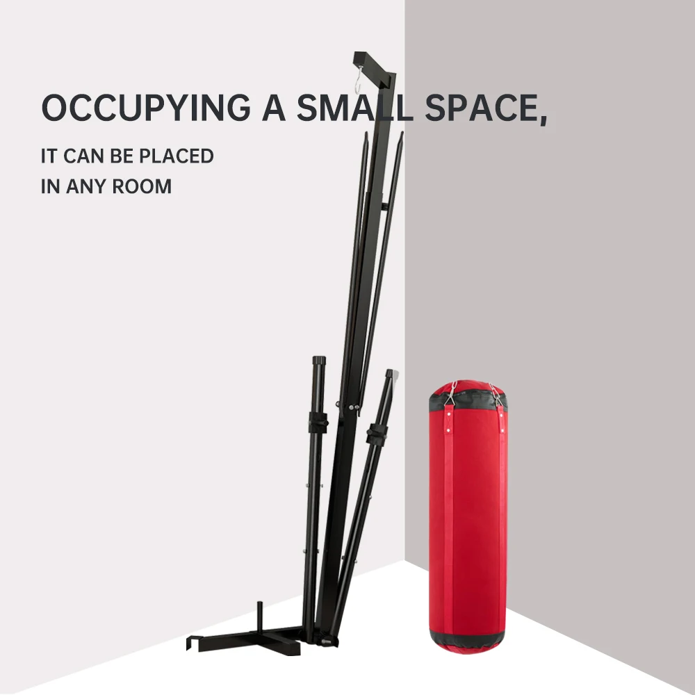 Sand Bag Rack Gym Equipment Adjustable Height Heavy Punching Bag Stand Steel Fitness for Home Gym Boxing Practice
