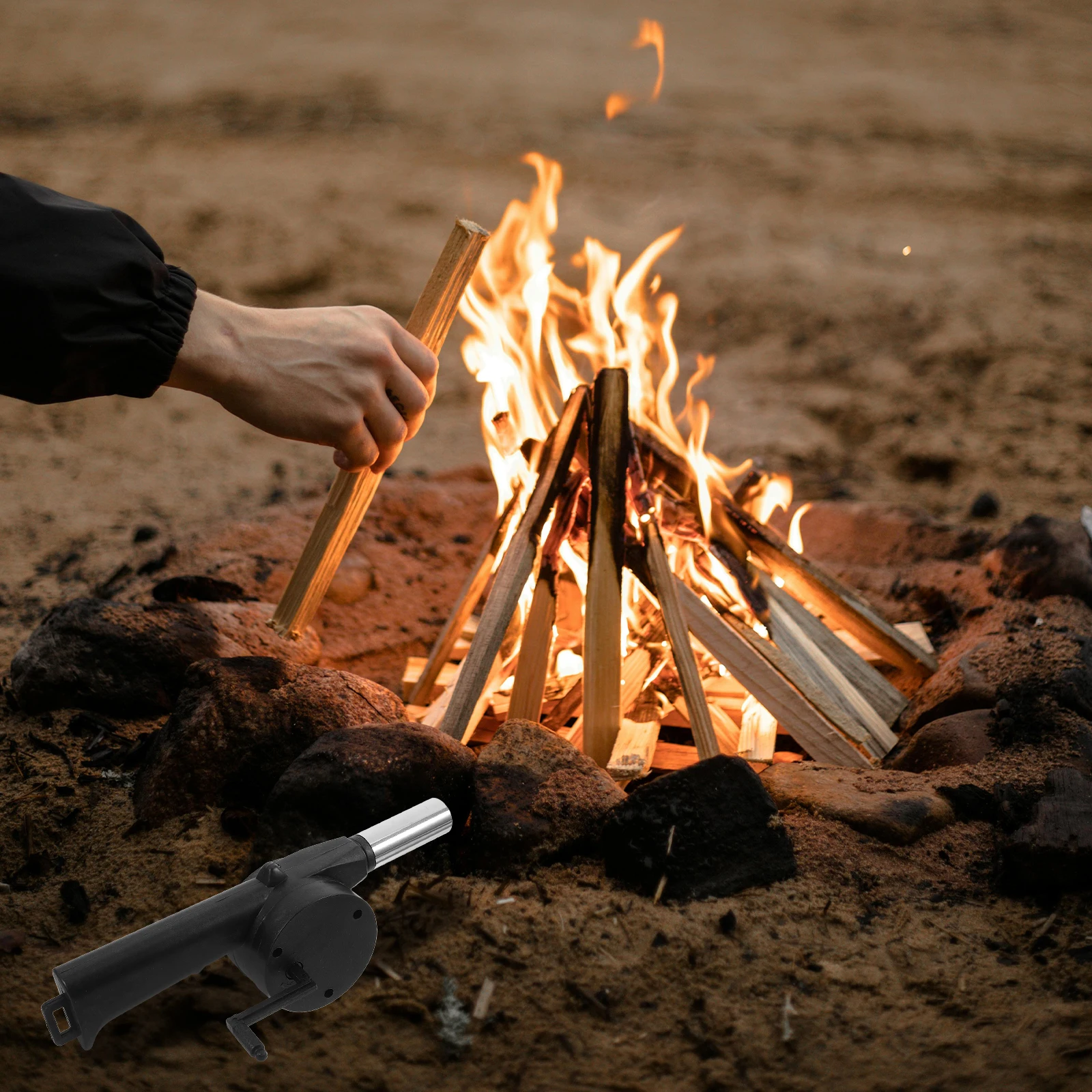 

Charcoal Grills Bbq Air Blower Fan Accessories Barbeque Fire for Barbecue Flame Starter