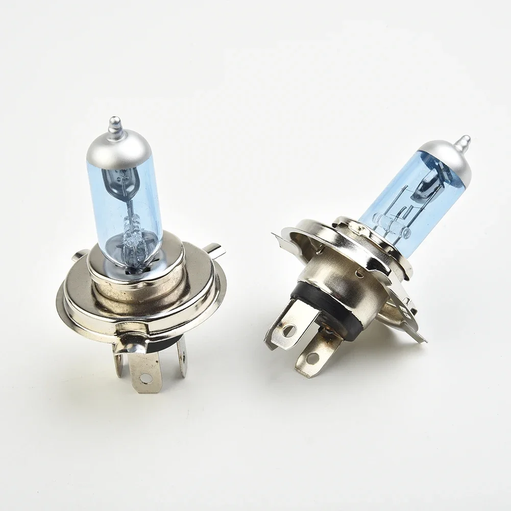 

2pcs Car Lights H4 100W 12V 6000K Super Bright White Fog Lights Halogen Bulb High Power Auto Blue Shell Headlights Lamps