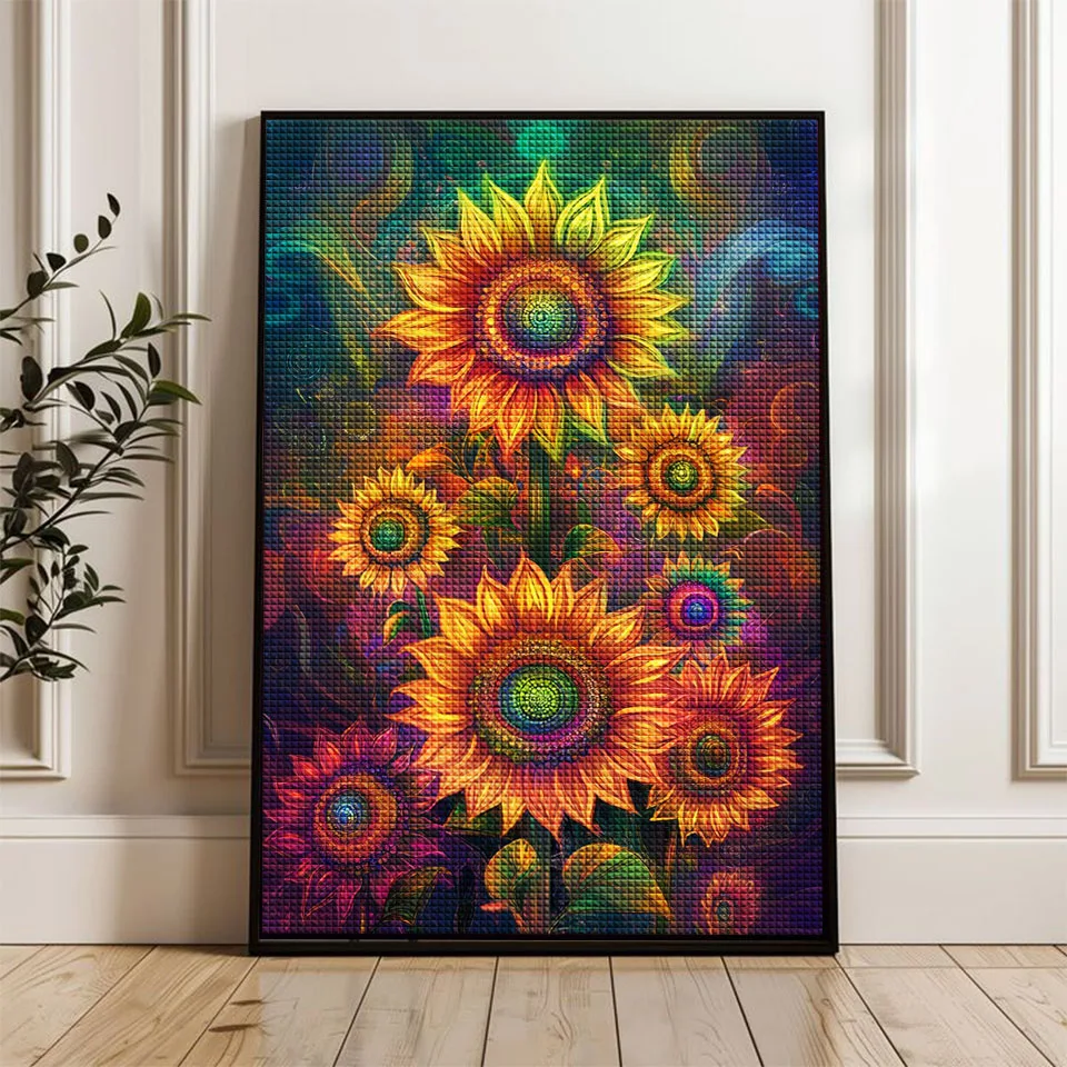 

2025 Diamond Painting Art Kit DIY Sunflower Diamond Embroidery 5D Square Circle Rhinestone Cross Stitch Mosaic Home Decoration