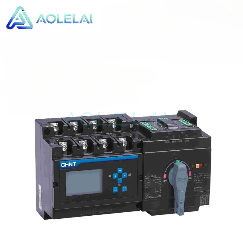 B-type CHNT ATS 100A 125A 250A 4P dual power automatic transfer switch, intelligent with LCD display NXZ-125/4B NXZ-250/4B
