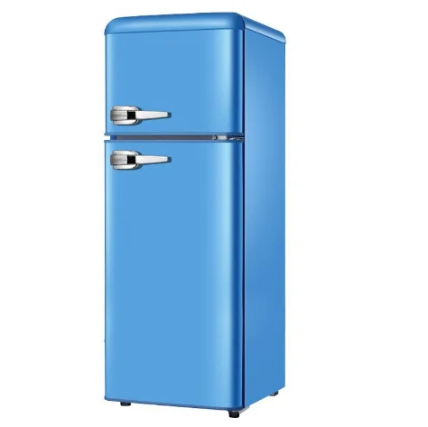 American Retro Mini 72L Top-Freezer Double-Door Refrigerator for Home Office Dormitory Hotel double door fridge for home