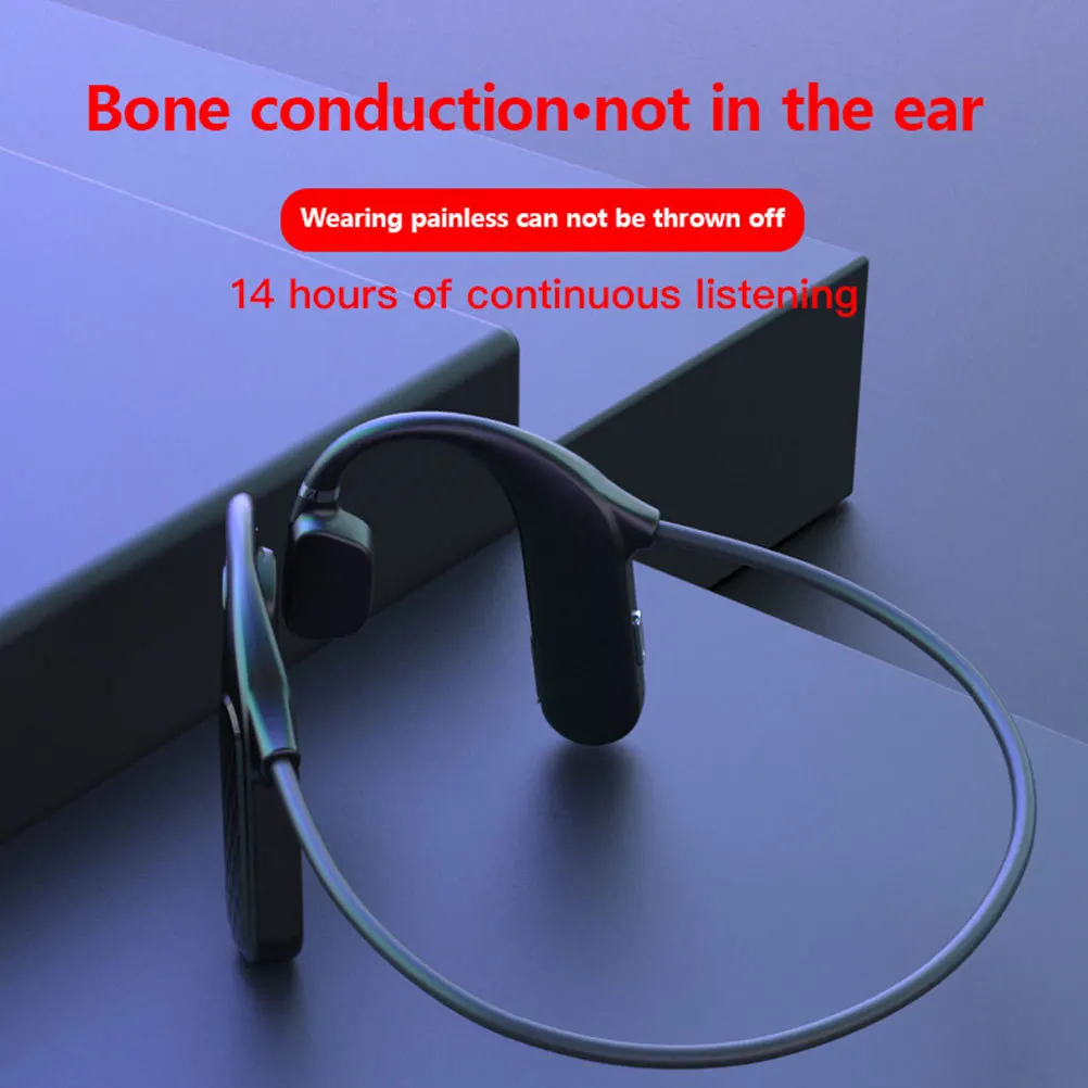 

Bone Conduction Headset Wireless Headphone Non-ear Hanging Earphone Sports