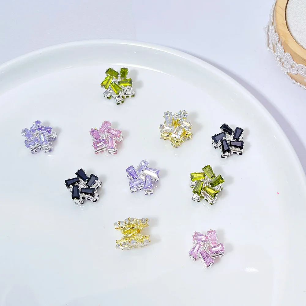 

Cordial Design 50Pcs 12*12MM Copper Beads/Hand Made/Jewelry Findings & Components/Rhinestone Effect/Flower Shape/DIY Bead #18669