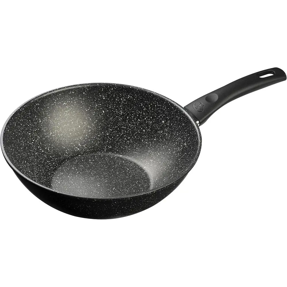 

Круглая алюминиевая сковорода-вок с антипригарным покрытием, 28 см, совместима с индукционными плитами