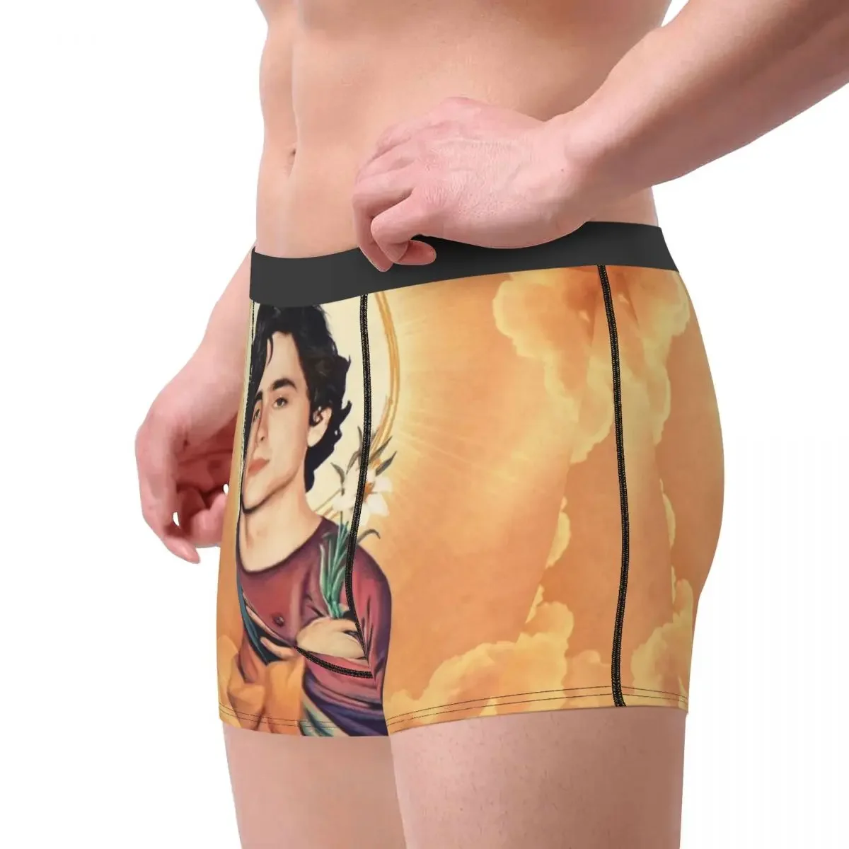 Saint Timothee Chalamet Men Underwear Call Me by Your Name Timmy Boxer Briefs Shorts Panties Mid Waist Underpants for Male