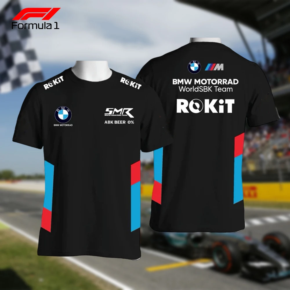 

BMW Summer New Racing Men's Fashion 3D Printed Short Sleeve Motorcyclists Racing Fans Fast Dry Breathable Comfortable T-shirt