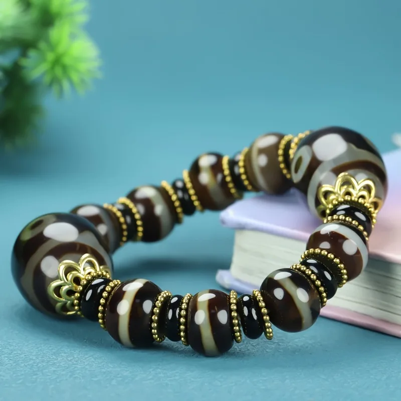 

Tibetan Retro Dzi Bead Agate Bracelet Bracelet, Fashionable and Versatile Exquisite Jewelry