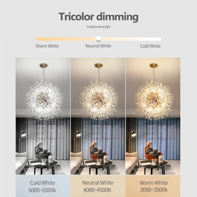 الحديثة الكروم السرير كريستال قلادة مصباح الثريا ضوء كريستال مستدير معلقة الثريا لغرفة النوم غرفة المعيشة غرفة الطعام #3