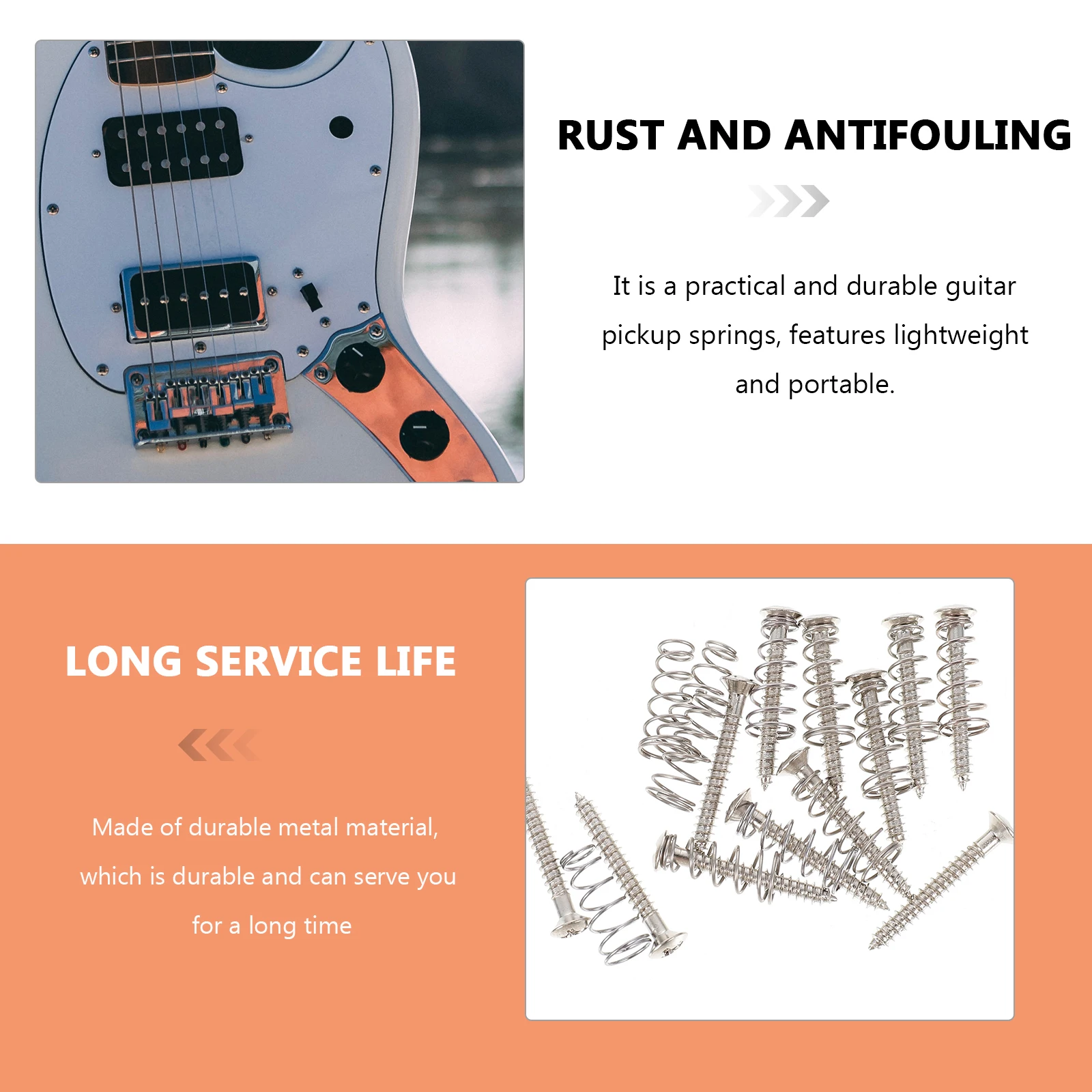 

Metal Electric Guitar Pickup Screws Springs Lightweight Parts Accessories Tremolo Bridge Hardware Coil Mounting Screws