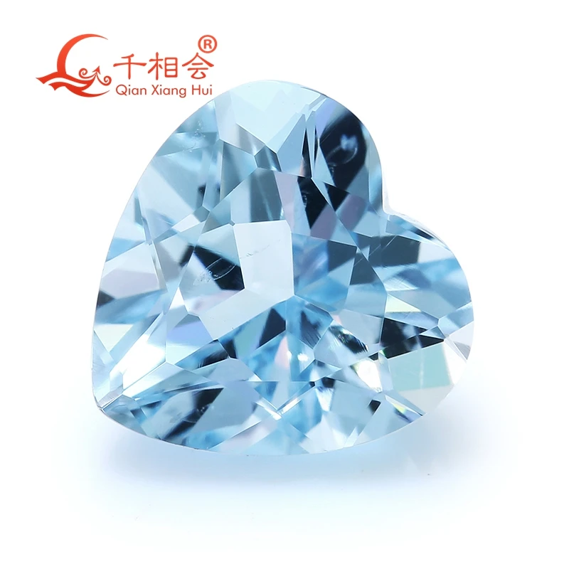 1.09ct Heart shape Natural Aquamarine Santa Maria Blue color Decoration Gifts Loose Gemstone GRC certificated