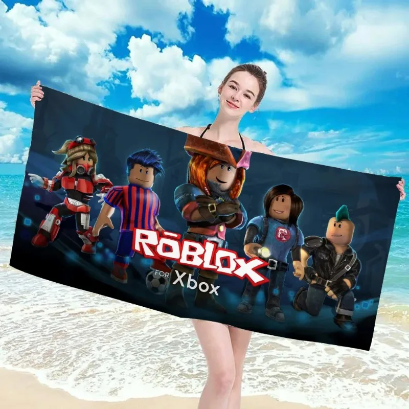 Полотенца для тела ROBLOXS с рисунком персонажей, большое полотенце для сауны, женский халат, для использования в ванной, дорожное полотенце, для спорта, спа, дома и спортзала.