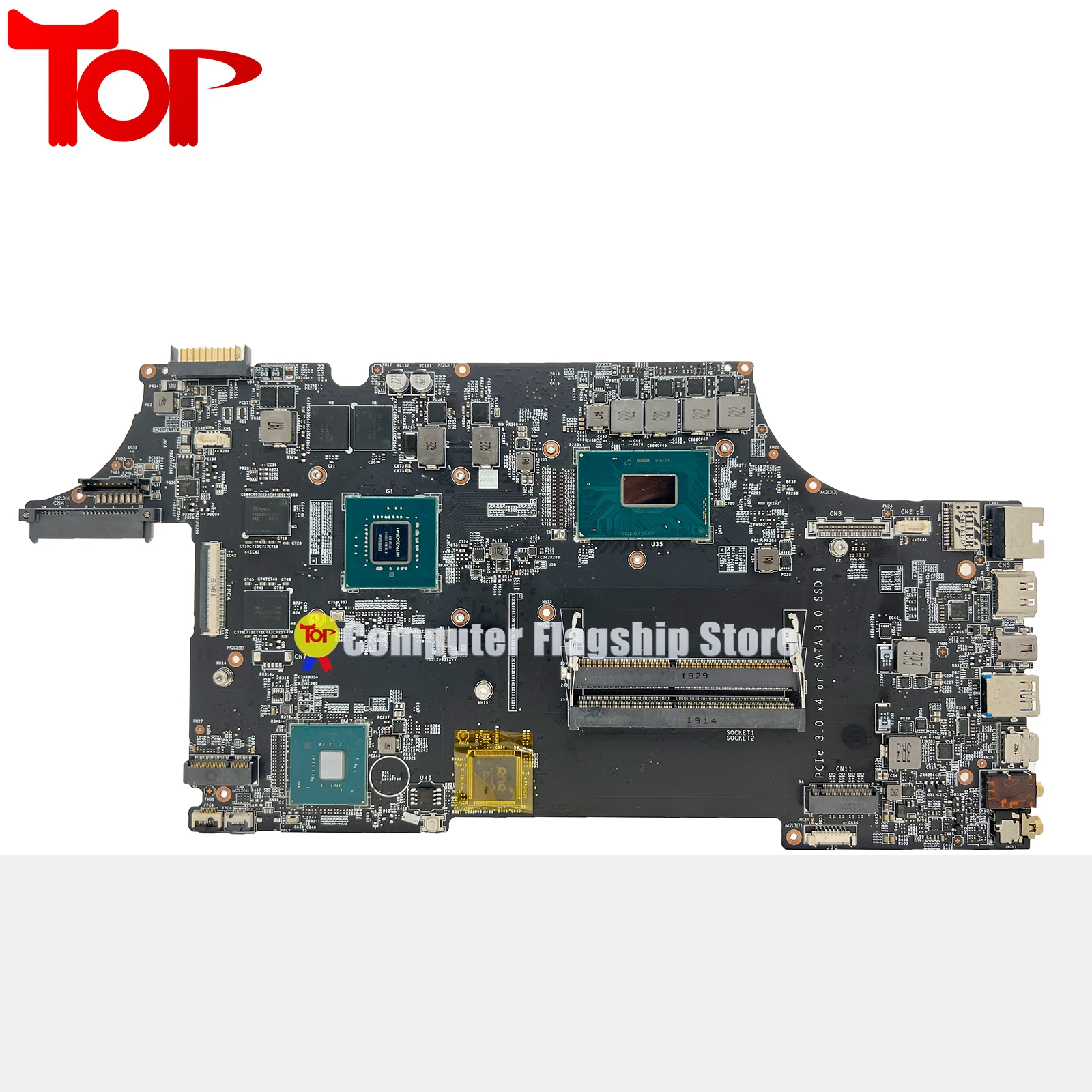 Imagem -02 - Placa-mãe para Msi Gl63 8sc Ms-16p8 Ms-16 Placa-mãe do Portátil I58300h I79750h I5-9300h I7-9750h 100 Funcionando Ms16p81