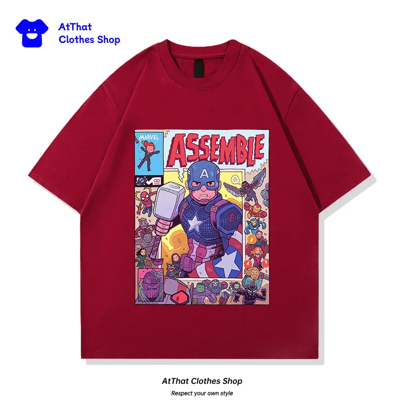 

Новая летняя детская футболка из чистого хлопка с принтом Marvel Captain America Winter Soldier, комплект для родителей и детей