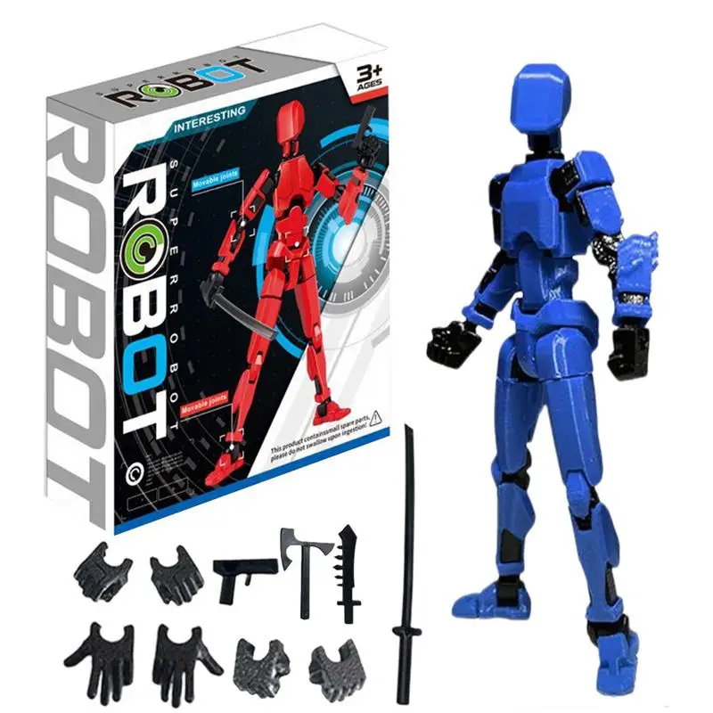 3D Printed Mannequin Dummy for Children, Jogos de Ação, Action Figures, Decoração Acessórios, Robot Game, Crianças, Melhorar, 13