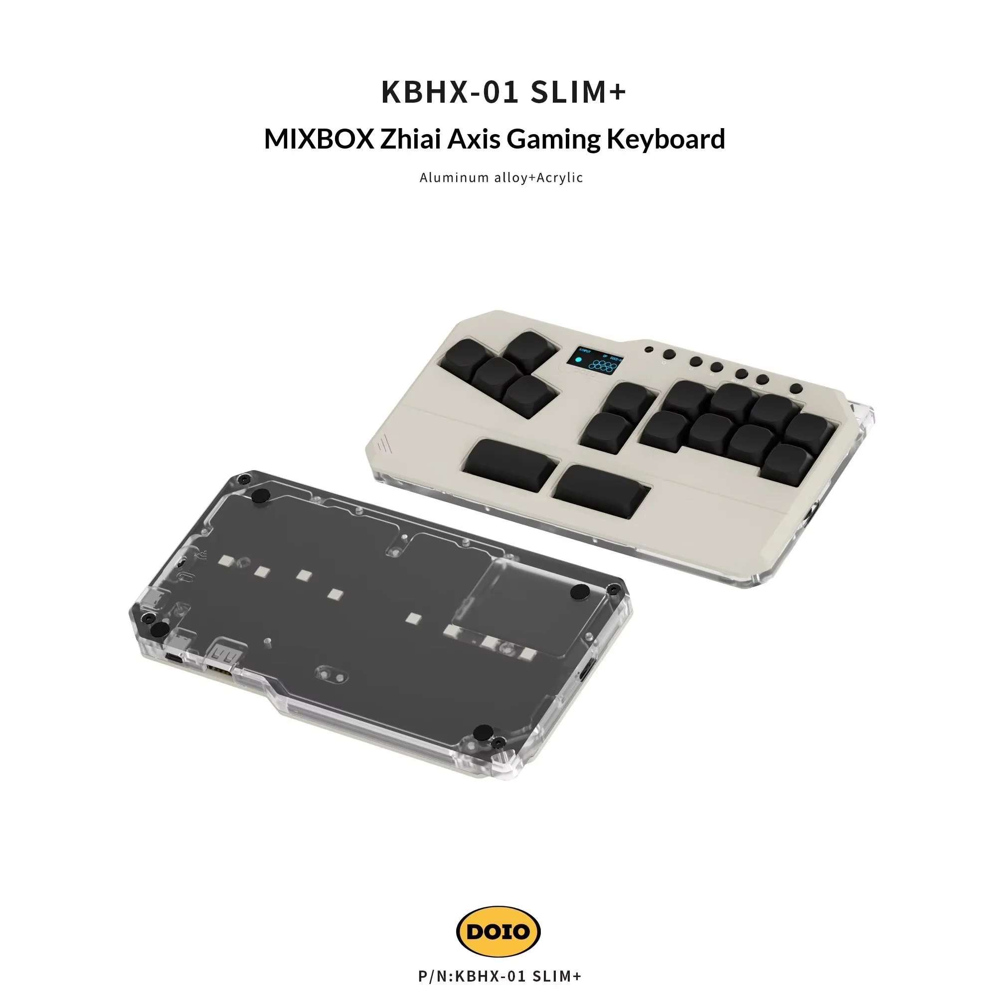 DOIO KBHX-01 SLIM+ Mini Keyboard Aluminum Alloy Low Axis Hitbox