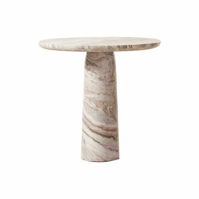 Light Luxury Marble Side Table,Designer Creative Corner Table for Living Room Sofa,Modern Simple Round End Table&Bedside Table