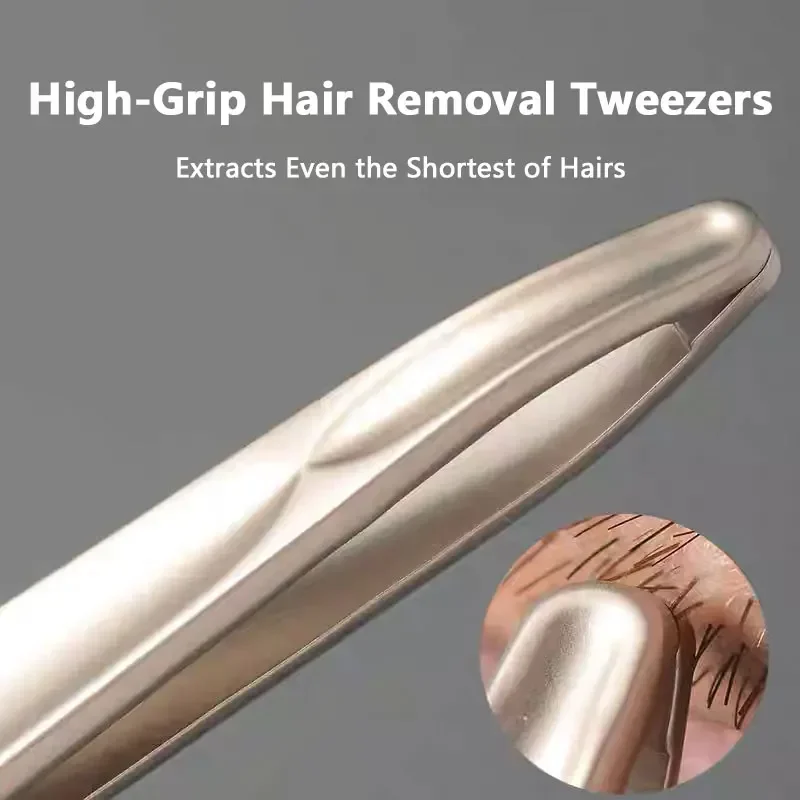 Premium Round Tip Tweezers Precision Eyebrow Beard Facial Hair Remover Clip Seamless Hair Plucking Eyebrow Tweezers Beauty Care