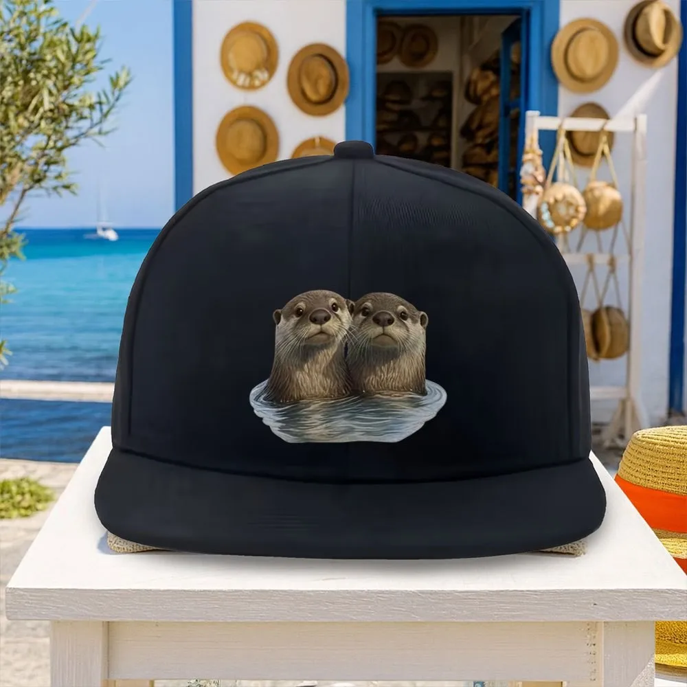 1pc Portable Commuter Daily Carry Baseball Cap, Men's Sports Hat with Two Otter Prints, Multiple Colors Available