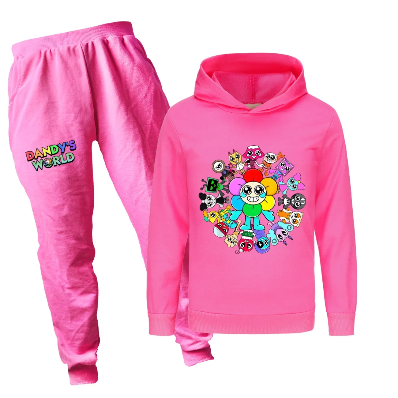 

Dandys World Clothes Kids Spring Autumn Hooded Sportsuits Toddler Girls Long Sleeve Sweatshirts Pants 2pcs Suits Children's Sets