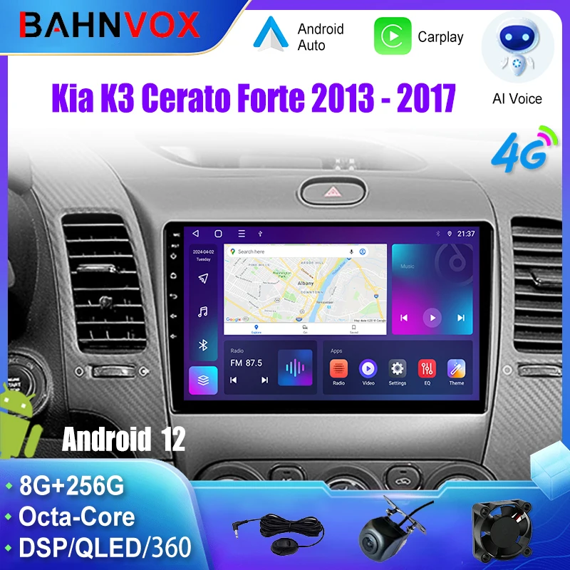 

9" Android 12.0 Car Radio for Kia K3 Cerato Forte 2013 2017 GPS Navigation Multimedia Video Player Stereo Carplay Head Unit